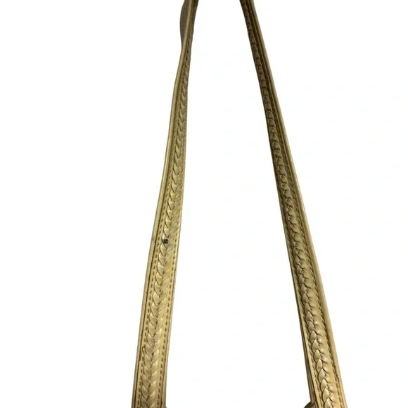 M.C. Yellow Croc Leather Shoulder Bag - Picture 4 of 10